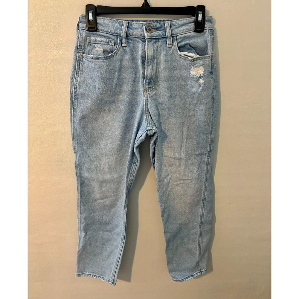 Hollister Women’s Curvy High-Rise Mom Jeans Size 1S W25 L25 Light Wash